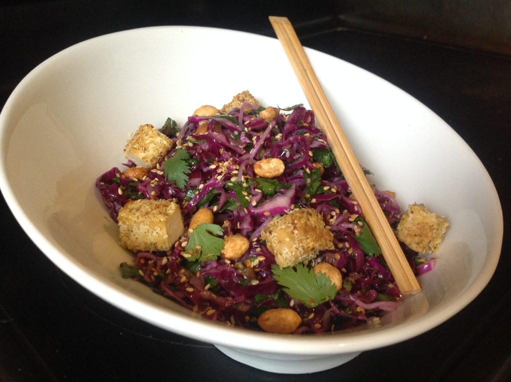 Japanese Toasted Sesame, Red Cabbage & Rice Noodle Salad