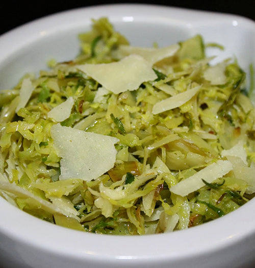 Shaved Brussels Sprouts with Olive Oil & Parmigiano