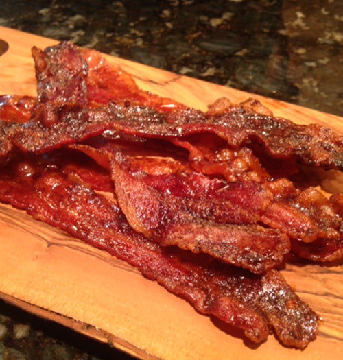 Bourbon Maple Balsamic Glazed Bacon